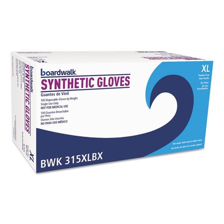 BOARDWALK Latex Exam Gloves, 4 mil Palm, Latex, Powder-Free, XL, Cream 315XLCT